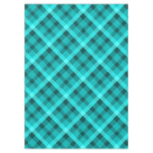 Koele Elegante Turquoise Plaid Medium Tafelkleed (Voorkant)
