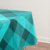 Koele Elegante Turquoise Plaid Medium Tafelkleed (Voorbeeld)