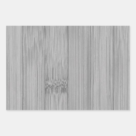 Koele elegante zwart-wit bamboe houtprint inpakpapier vel (Voorkant 2)