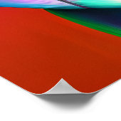 Koele en griezelige kleurrijke androgyne robot poster (Hoek)