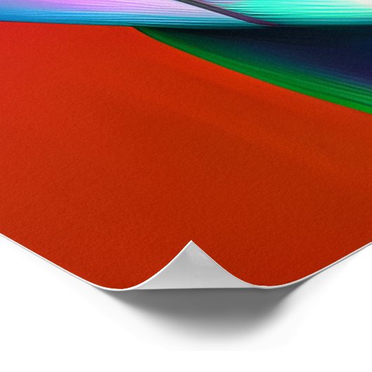 Koele en griezelige kleurrijke androgyne robot poster (Hoek)