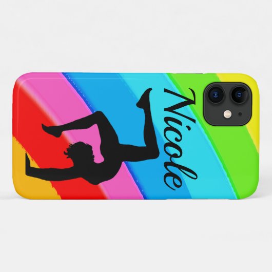 KOELE EN KLEURRIJKE GEPERSONALISEERD GYMNASTIEK Case-Mate iPhone CASE (Achterkant (horizontaal))