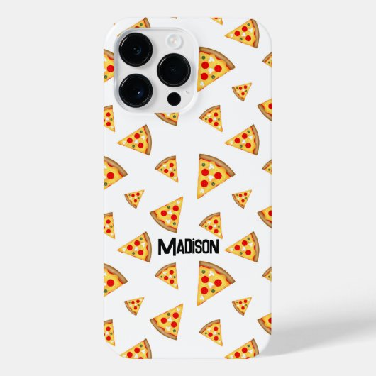 Koele en leuke pizza plakjes patroon Aangepaste na iPhone Hoesje (Achterkant)