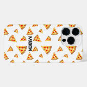 Koele en leuke pizza plakjes patroon Aangepaste na iPhone Hoesje (Achterkant horizontaal)