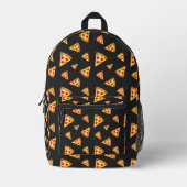 Koele en leuke pizza plakjes patroon donkergrijs bedrukte rugzak (Voorkant)