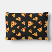 Koele en leuke pizza plakjes patroon donkergrijs etui (Voorkant)