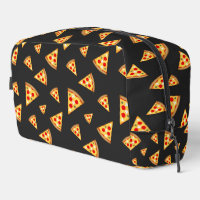Koele en leuke pizza plakjes patroon donkergrijs