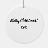 Koele en leuke pizza plakjes patroon Monogram wit Keramisch Ornament (Achterkant)