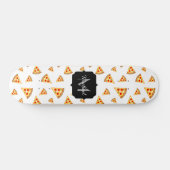 Koele en leuke pizza plakjes patroon Monogram wit Persoonlijk Skateboard (Horizontaal)