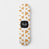 Koele en leuke pizza plakjes patroon Monogram wit Persoonlijk Skateboard (Voorkant)