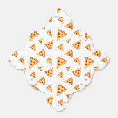 Koele en leuke pizza plakjes patroon op wit bedankdoosjes (Uitgevouwen)