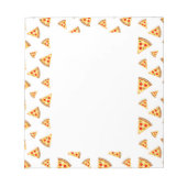 Koele en leuke pizza plakjes patroon op wit notitieblok (Voorkant)
