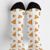 Koele en leuke pizza plakjes patroon op wit sokken (Top)