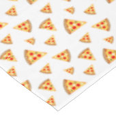 Koele en leuke pizza plakjes patroon op wit tafelkleed (Gekanteld)