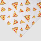 Koele en leuke pizza plakjes patroon op wit tissuepapier (Detail)