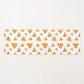Koele en leuke pizza plakjes patroon op wit yogamat (Voorkant (horizontaal))