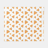Koele en leuke pizza plakjes patroon wit fleece deken (Voorkant (Horizontaal))