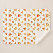 Koele en leuke pizza plakjes patroon wit sherpa deken (Voorkant (horizontaal))