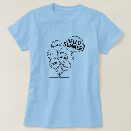 Koele en minimalistische zomer t-shirt (Design voorkant)