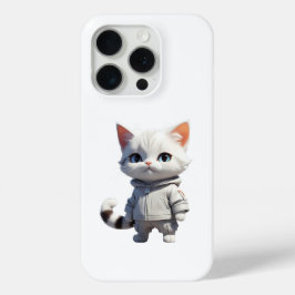 Koele en Schattige kattenillustratie iPhone 15 Pro Case