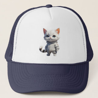 Koele en Schattige kattenillustratie Trucker Pet