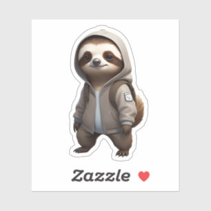 Koele en Schattige luiaard illustratie Sticker