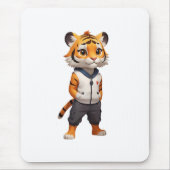 Koele en Schattige tijgerillustratie Muismat (Voorkant)
