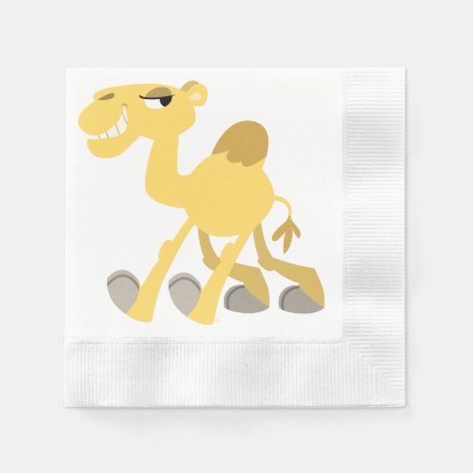 Koele en Schattigee Cartoon Camel Papier servetten (Voorkant)