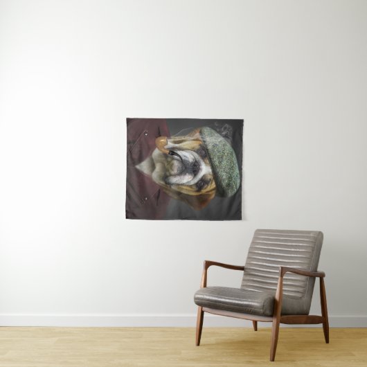 Koele Engelse Bulldog Smoking Pipe Wandkleed (In Situ (horizontaal))