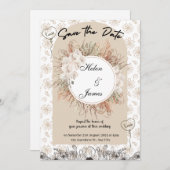 koele esthetische bruiloft kaart (Voorkant / Achterkant)