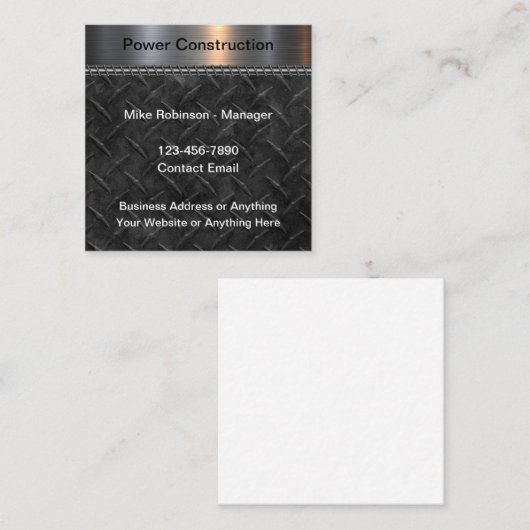 Koele Factor Constructie Visitekaartjes (Voorkant / Achterkant)