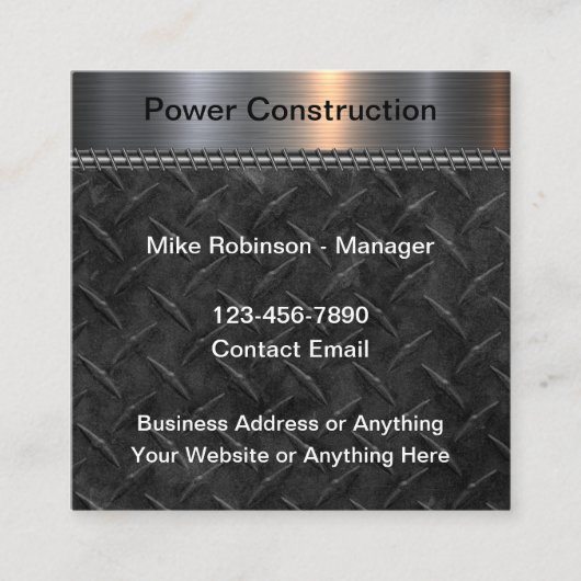 Koele Factor Constructie Visitekaartjes (Voorkant)