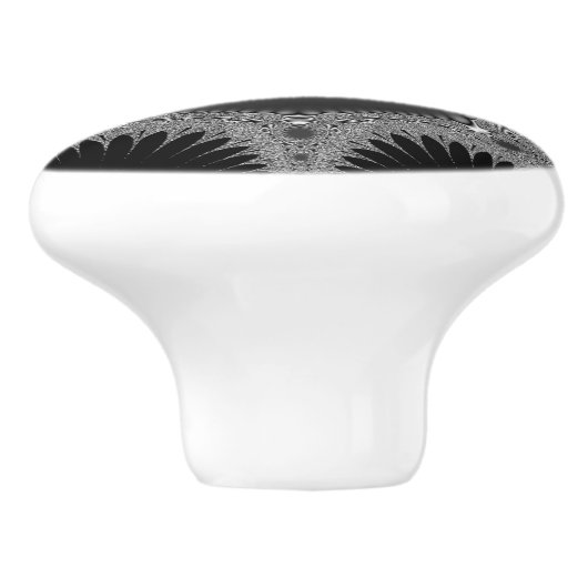 Koele fractal fronsknop keramische knop (Zijkant)