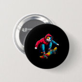 Koele funky kat skeelerende kattenliefhebber Illus Ronde Button 5,7 Cm (Voorkant /achterkant)
