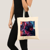 Koele Gamer Kat Rokt Grappig Tote Bag (Voorkant (product))