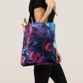 Koele Gamer Kat Rokt Grappig Tote Bag (Dichtbij)