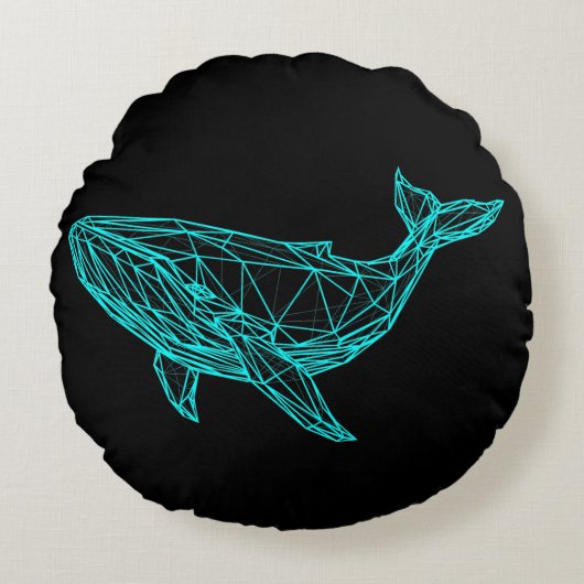 Koele Gamer Walvis Worpkussen Rond Kussen (Voorkant)