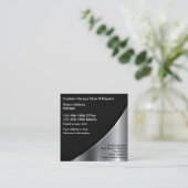 Koele garagedeuren vierkante visitekaartje (Staand voorkant)