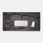 Koele Gebarsten asfalt weg grijze lijnen Monogram Bureaumat (Keyboard & Muis)