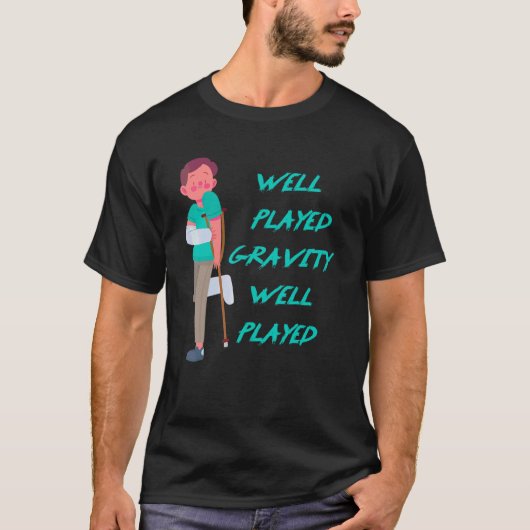 Koele gebroken arm en been voor kinderen Gravity G T-shirt (Voorkant)