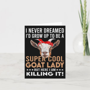 Koele geitendame meisje dier boer grappige geit li kaart