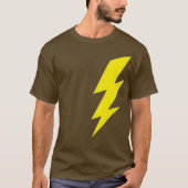 Koele gele bout van bliksemflits ontwerp t-shirt (Voorkant)