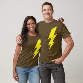 Koele gele bout van bliksemflits ontwerp t-shirt (Unisex)