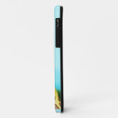 Koele Gele Giraf Op Blauwe Achtergrond Case-Mate iPhone Case (Achterkant/links)