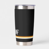 Koele gelikte en elegante Gay Beer Pride vlag woof Geïsoleerde Drinkbeker (Links)