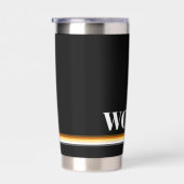 Koele gelikte en elegante Gay Beer Pride vlag woof Geïsoleerde Drinkbeker (Rechts)