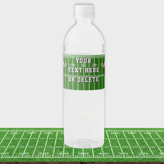 Koele gepersonaliseerde Footballs waterflesetikett Waterfles Etiket
