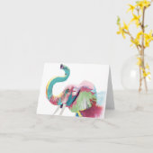 Koele geweldige trendy kleurrijke trillende kaart (Gele Bloem)