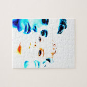 Koele gezichten (drie) vrienden, minimalistisch on legpuzzel (Horizontaal)