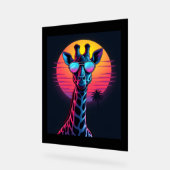 Koele Giraffe in een zonnebril onder de lange mouw Acryl Bord (Hoek)